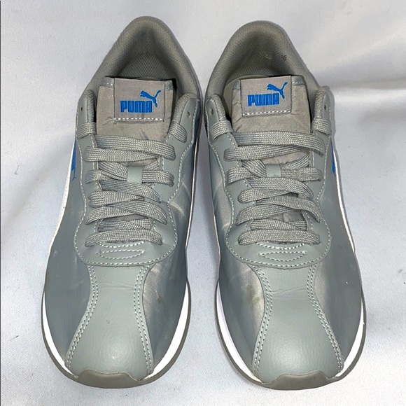 Puma men’s gray blue white sneakers size 11 - Picture 2 of 8